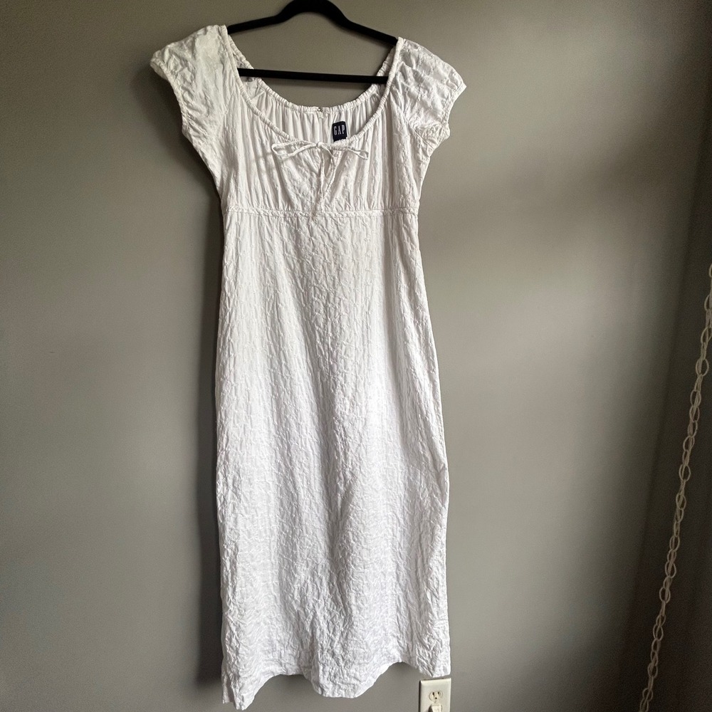 GAP White Midi Dress 100% Cotton